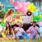 Summer Tropical Balloon Arch Garland Kit, 121Pcs Tropical Hawaiian Beach Pool Party Decorations with Backdrop, Pink Green Blue Yellow Latex Balloons for Hawaiian Luau Aloha Summer Birthday Supplies